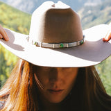 Fence Pattern Hat Band, Hinged With Stones