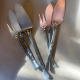 3-Piece Appetizer Serving Set in Copper and Stainless Steel