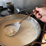 Spatula and Large Round Spoon Serving Set in Stainless Steel