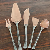 3-Piece Appetizer Serving Set in Copper and Stainless Steel