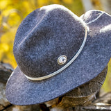 3 Bar Solid Silver Hat Band