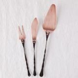 3-Piece Appetizer Serving Set in Copper and Stainless Steel