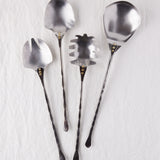 4-Piece Serving set Stainless Steel. Pasta, Salad and Deep Spoon