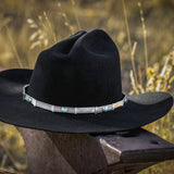 Fence Pattern Hat Band, Hinged With Stones