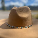 Zig-Zag Stamped Sterling Silver Hat Band, Hinged With 15 Stones