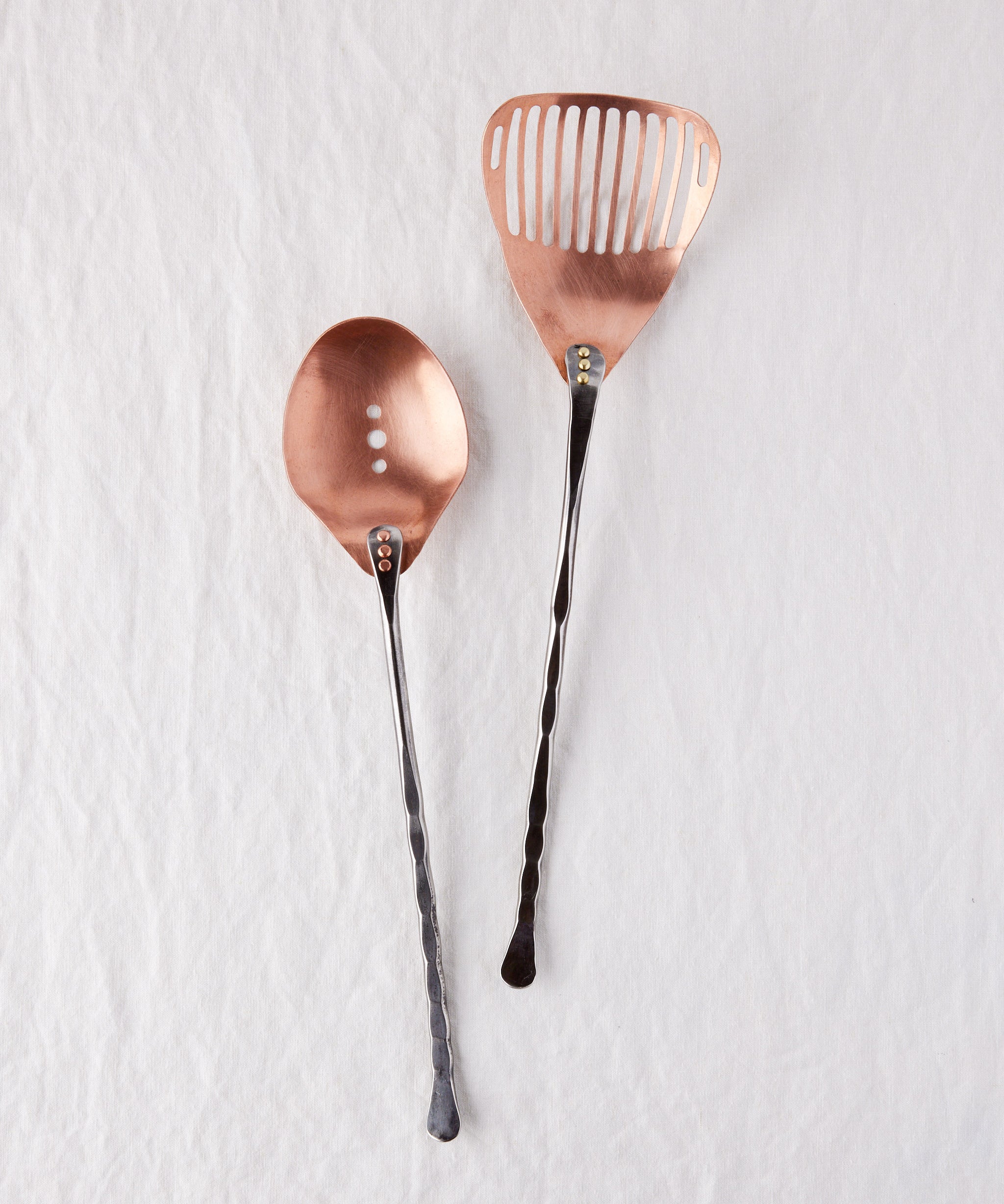 Slotted Copper Serving Spatula 